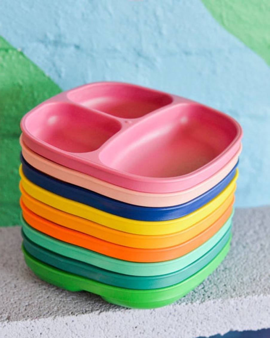 Kids & Babies Re-Play | Re-Play - Divided Plate - Bright Pink