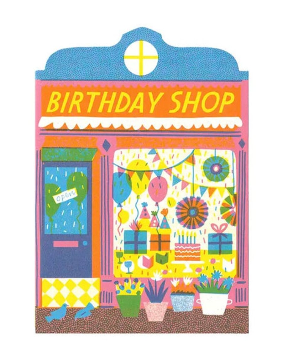 Cards The Printed Peanut | The Printed Peanut - Birthday Shop Die Cut Card