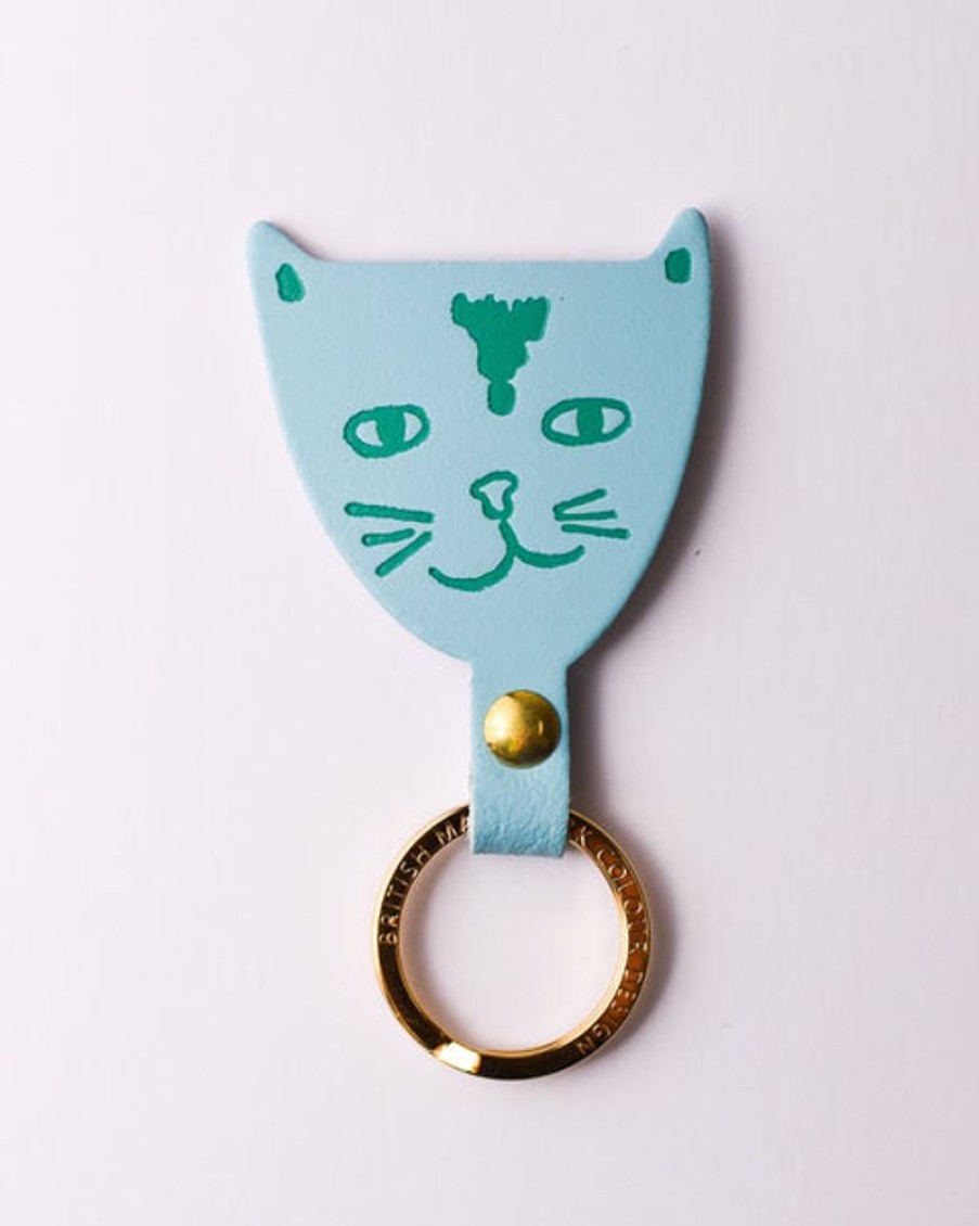 Accessories & Clothing Ark | Ark - Cat Key Fob - Turquoise