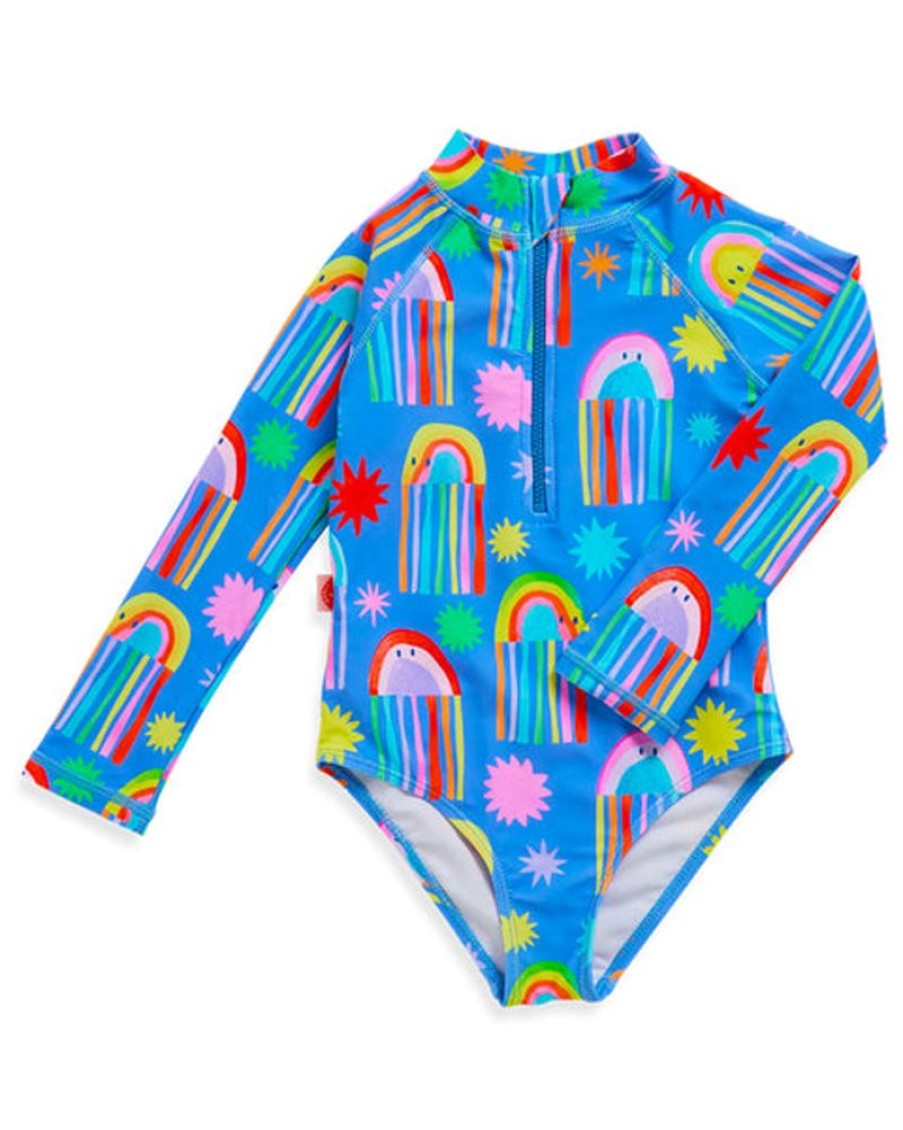 Kids & Babies Halcyon nights | Halcyon Nights -Long Sleeve Zip Bather - Here We Glow