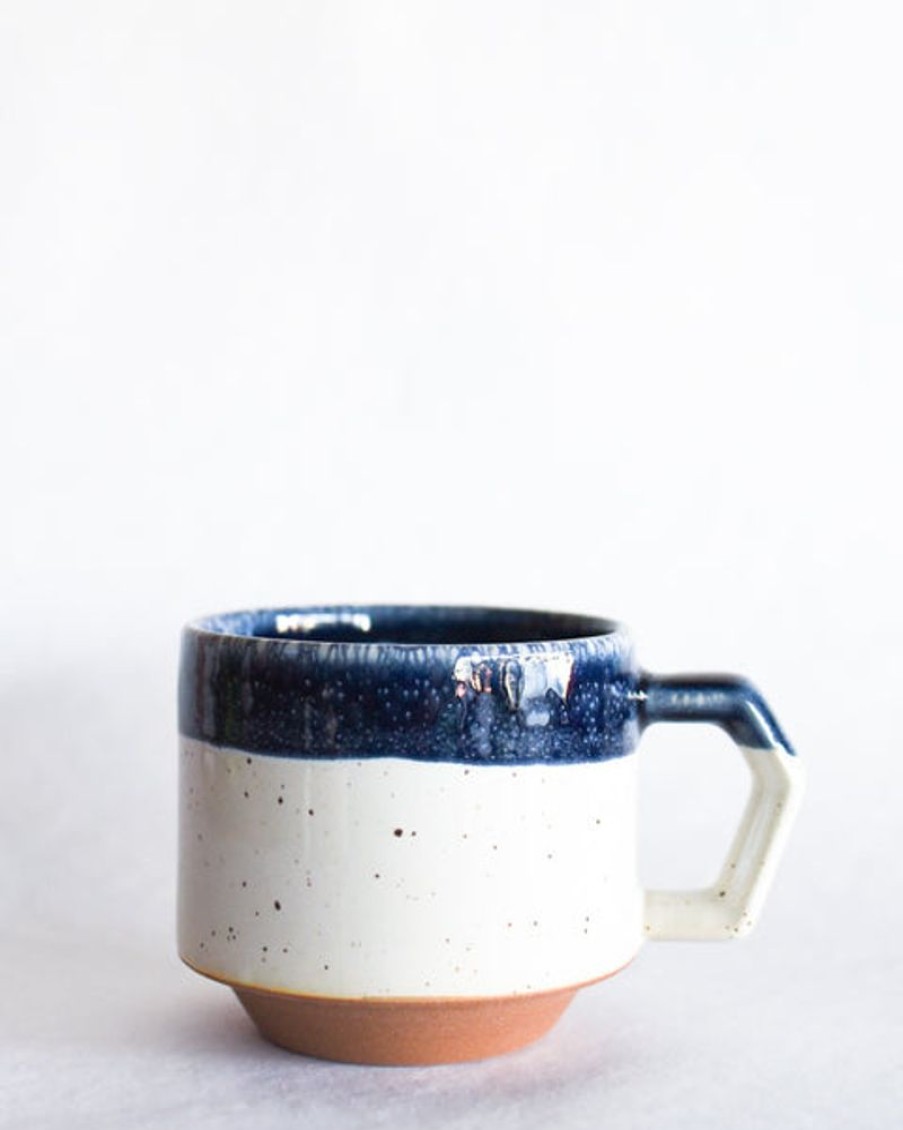 Tableware chips japan | Chips Japan Stackable Mug - Navy And White Drop