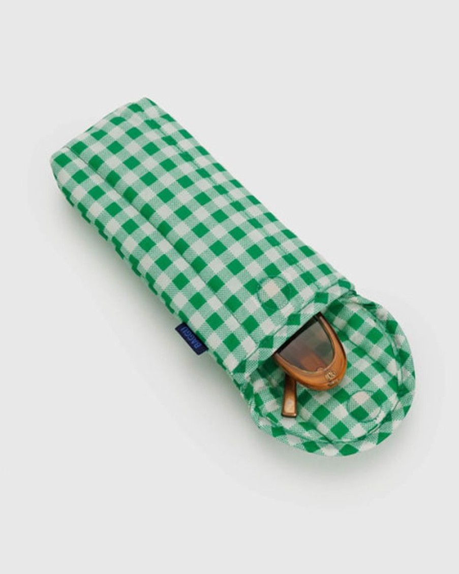 Accessories & Clothing Baggu | Baggu - Puffy Glasses Sleeve - Green Gingham