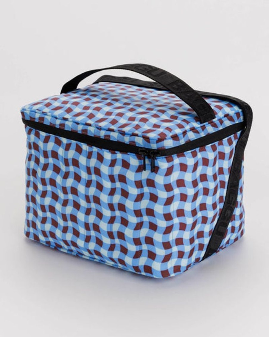 Tableware Baggu | Baggu - Puffy Cooler Bag - Wavy Gingham Blue