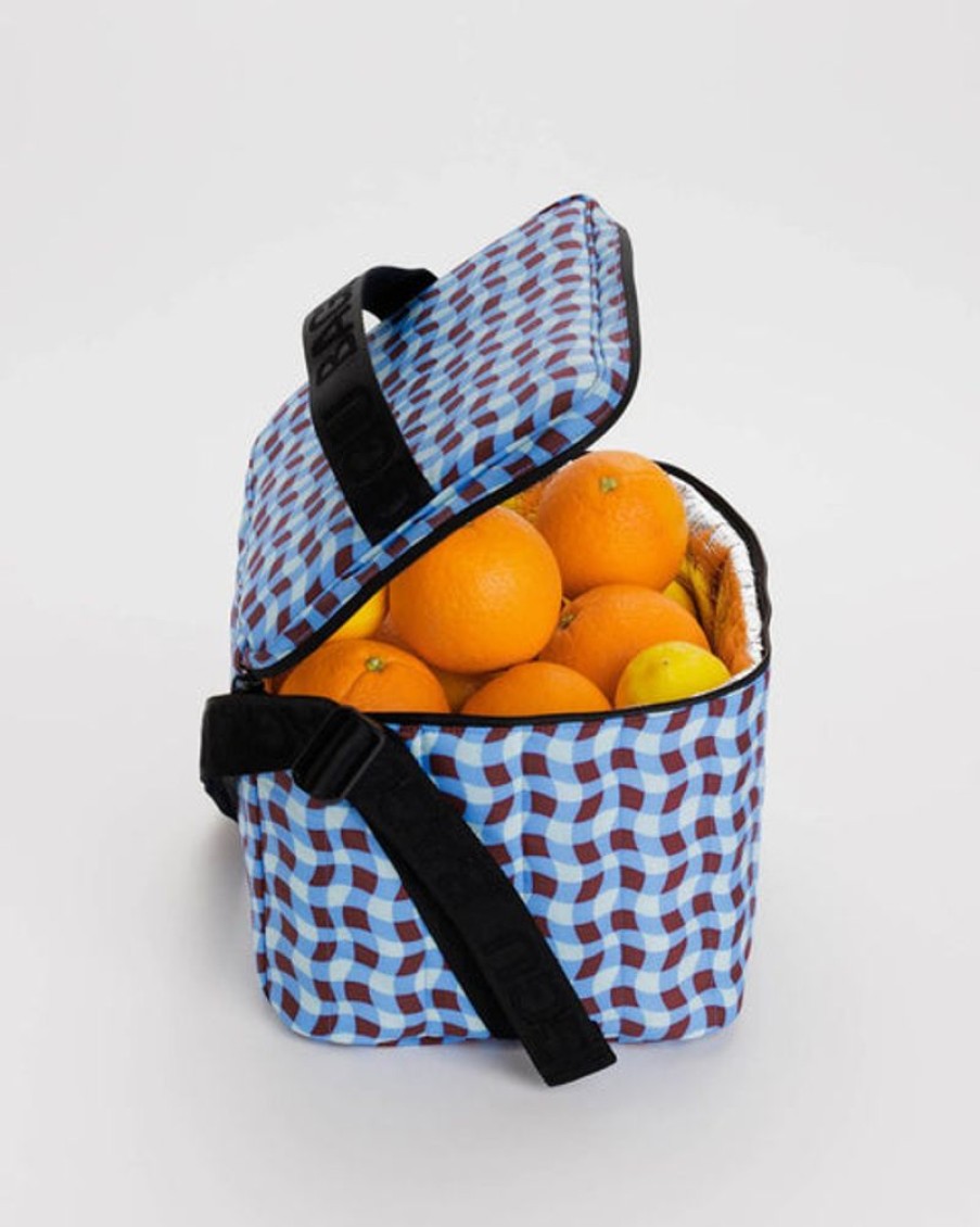 Tableware Baggu | Baggu - Puffy Cooler Bag - Wavy Gingham Blue