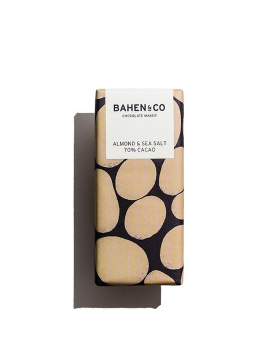 Food Bahen u0026 Co | Bahen & Co - Almond & Sea Salt 70% Cacao - 75G