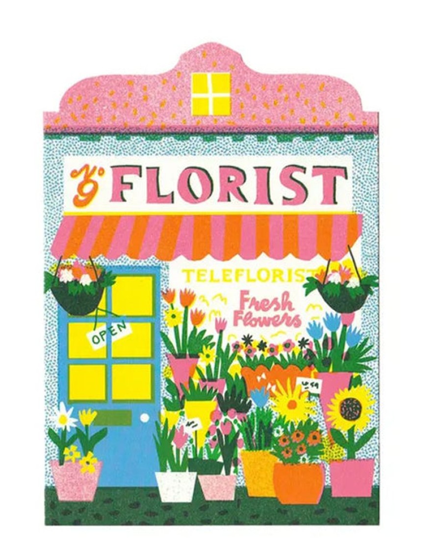 Cards The Printed Peanut | The Printed Peanut - Florist Shop Die Cut Card